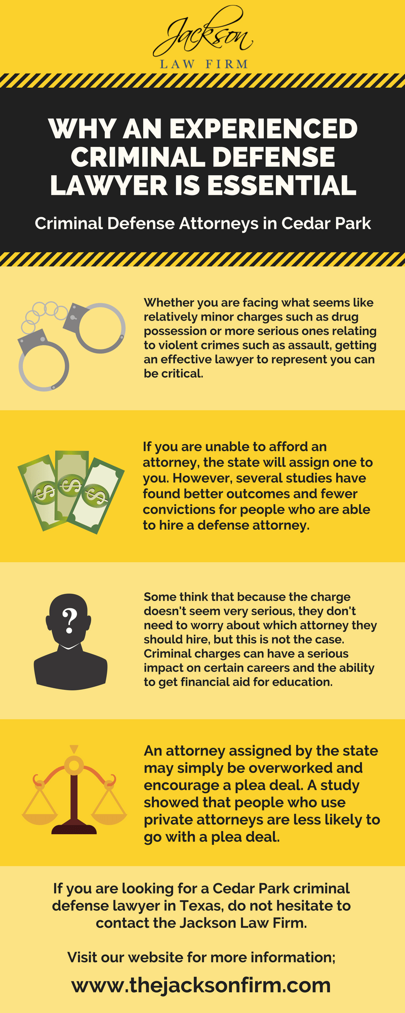 Infographic showing why hiring an experienced Criminal Defense Lawyer is essential